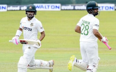 বাংলাদেশের প্রথম সেশন তামিম-শান্তর ব্যাটে