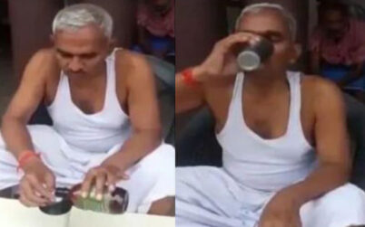 করোনাভাইরাসের ওষুধ গোমূত্র পান!