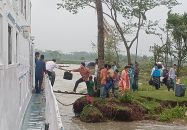 কালবৈশাখী ঝড়ের কবলে মেঘনায় এসটি খিরিজ, নিয়ন্ত্রণ হারিয়ে চরে আটকা পড়েছে