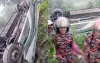 ঢাকা-বরিশাল মহাসড়কে বাস খাদে পড়ে নারী নিহত